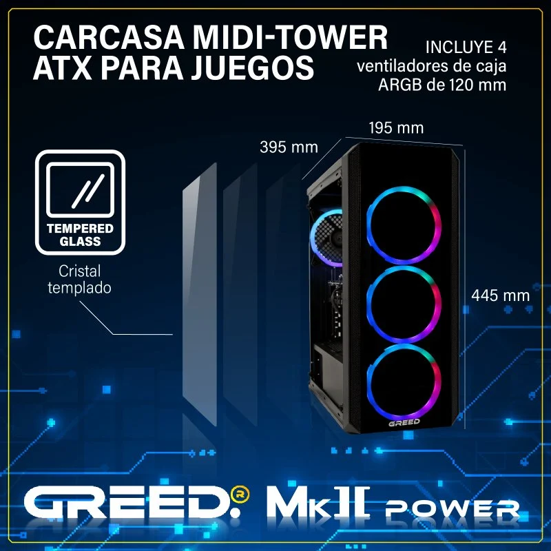 Thumbnail 2 de GREED MK2 Power ordenador 32GB 1TB SSD RTX 5060 Ti