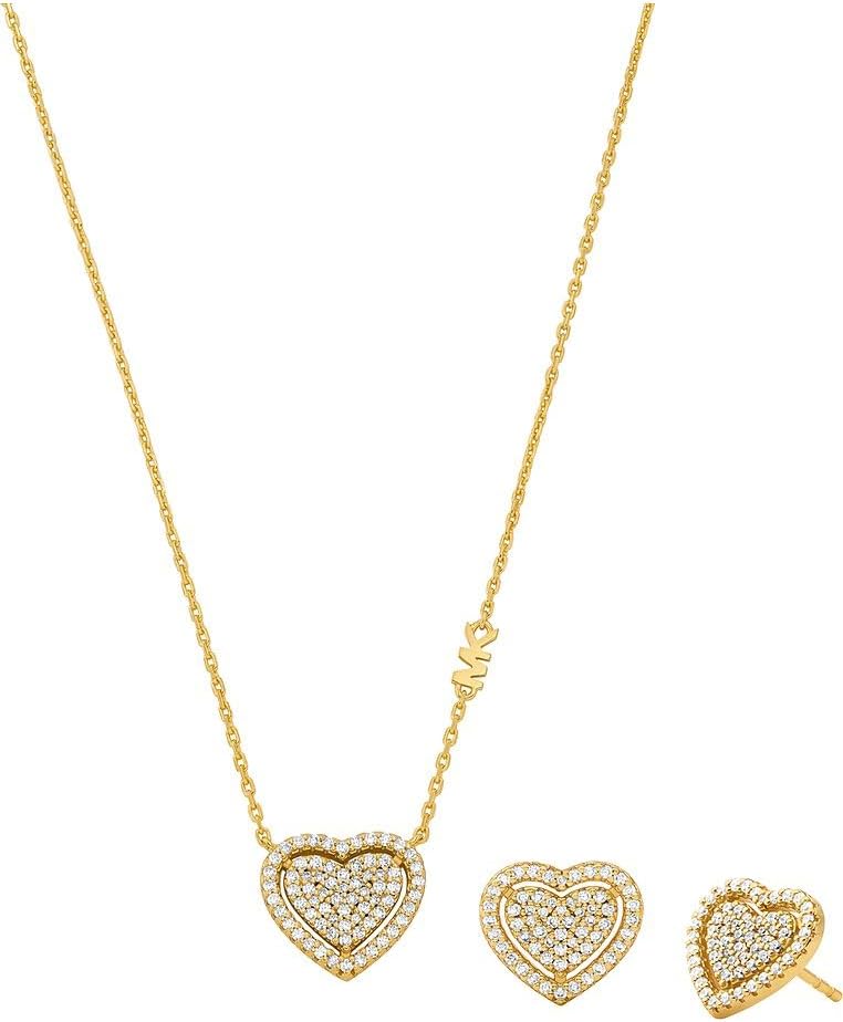 Thumbnail 4 de Michael Kors parure femme en pierres semi-précieuses (collier + boucles d’oreilles) couleur argent