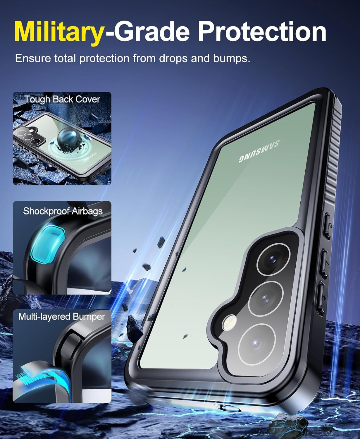 Thumbnail 3 de Beeasy Waterproof 360° Heavy Duty Case for Samsung Galaxy S24 (6.2 inch) with Built-in Screen Protector