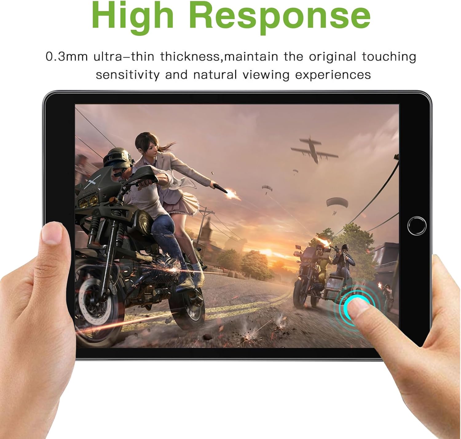 Detalle 2 de LKOOZO Tempered Glass Screen Protector for iPad 9th/8th/7th Gen (10.2-inch) with Installation Frame – 2 Pack