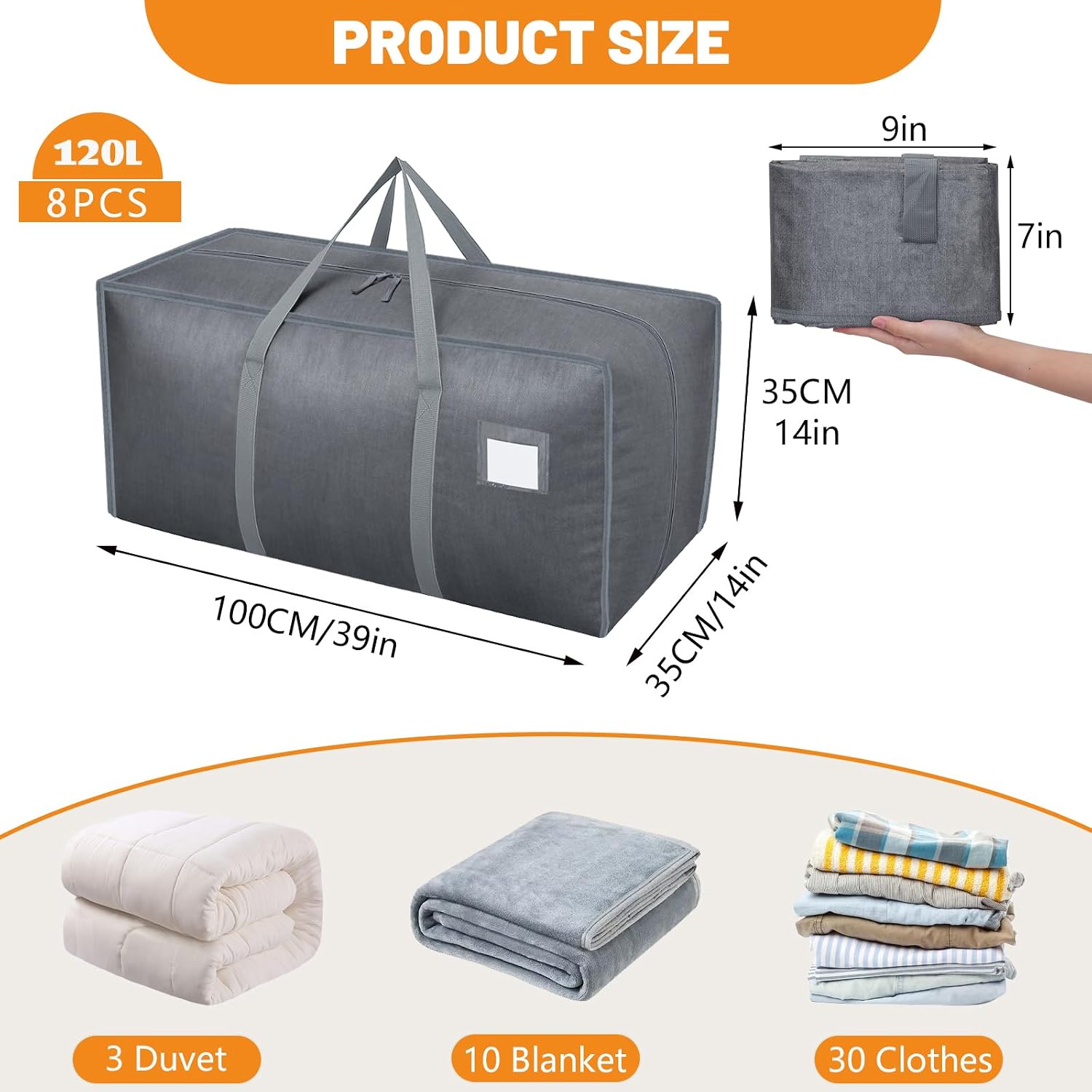 Detalle de Dntorx 8 Pack 120L moving bags