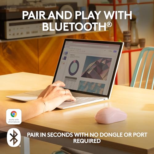 Detalle de Logitech M240 Silent Bluetooth Mouse: Compact, Quiet Wireless for Everyday Use