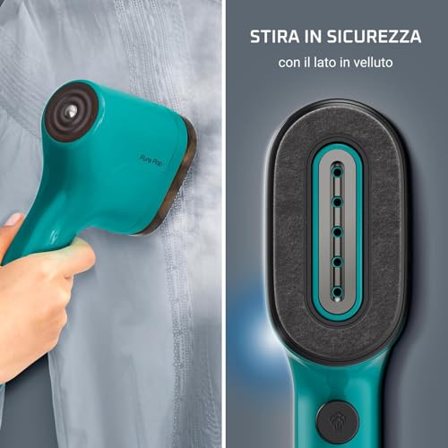 Detalle de Rowenta Pure Pop DR2024: Ferro da Stiro Verticale Verde, praticità e igiene in un solo gesto