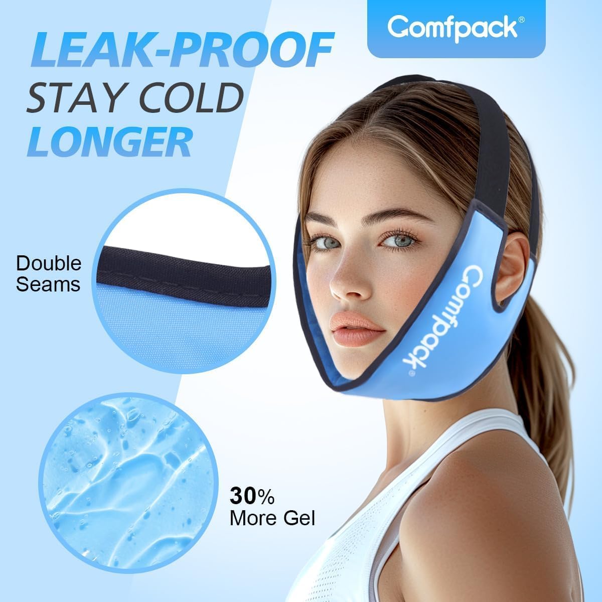 Thumbnail 6 de Comfpack Jaw Ice Pack Wrap, 34 × 13 cm