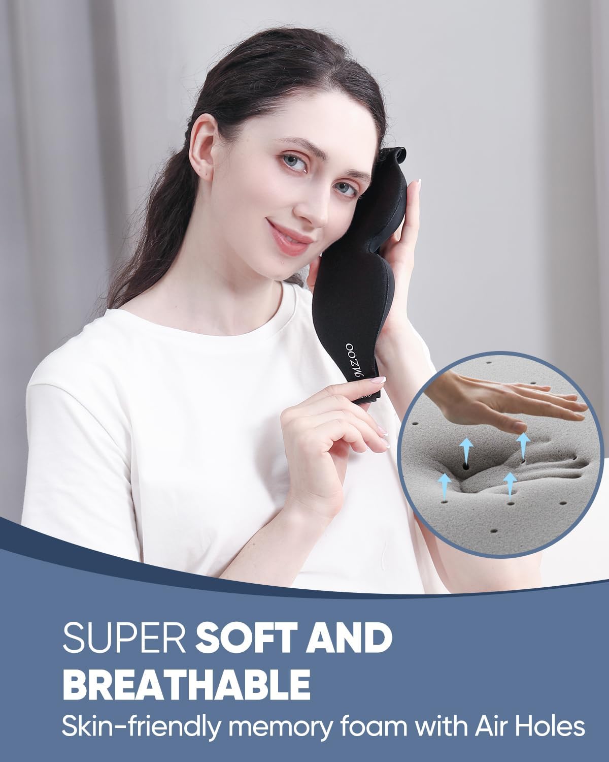 Thumbnail 4 de MZOO Luxury Sleep Eye Mask 13mm Arc