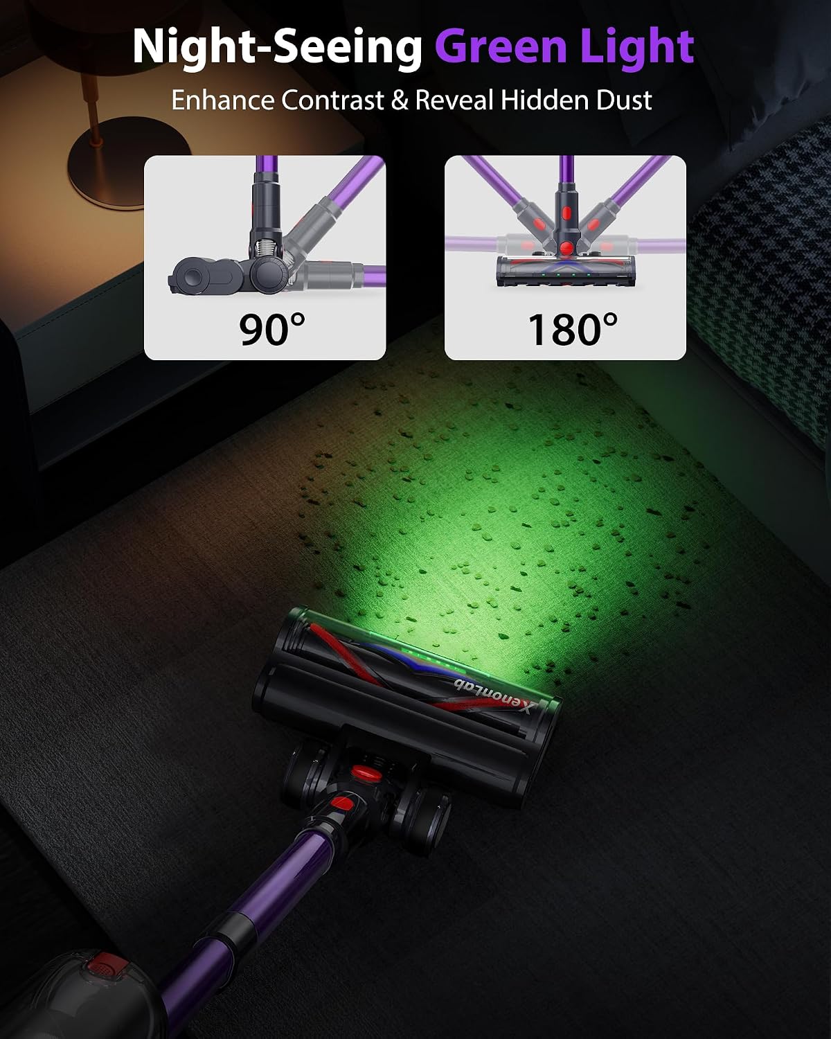 Thumbnail 6 de XenonLab PW702 Cordless Stick Vacuum, 55 kPa, 650W, 75-Minute Runtime