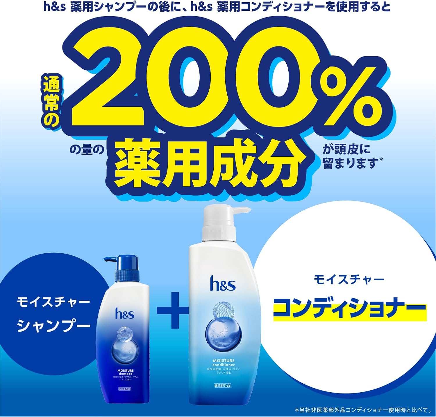 Thumbnail 6 de h&s モイスチャー 薬用コンディショナー 詰替え 2.2kg、地肌のうるおいとしっとり髪に