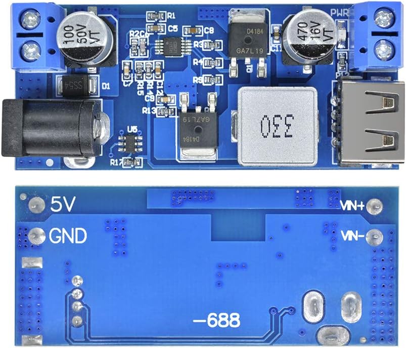Detalle 1 de Heemol Heemol-LH-012063 buck-convertermodule met USB, 5,2 V-uitgang