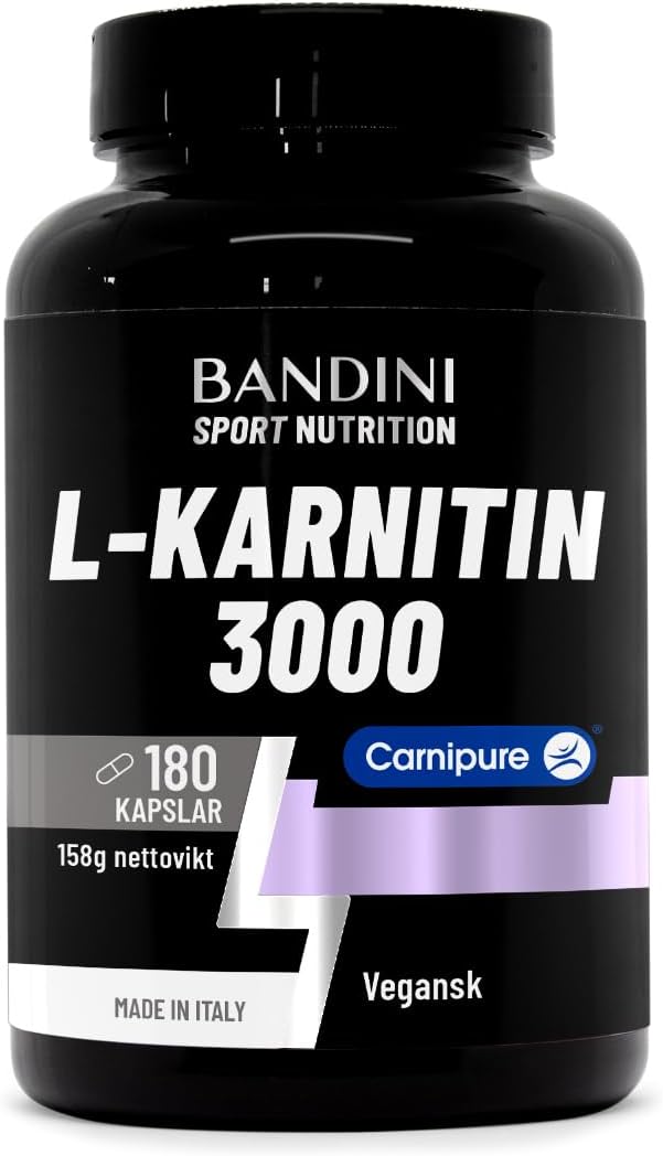 Detalle de BANDINI L-Carnitine 3000 – L-karnitinkapslar med Carnipure®, 180 kapslar