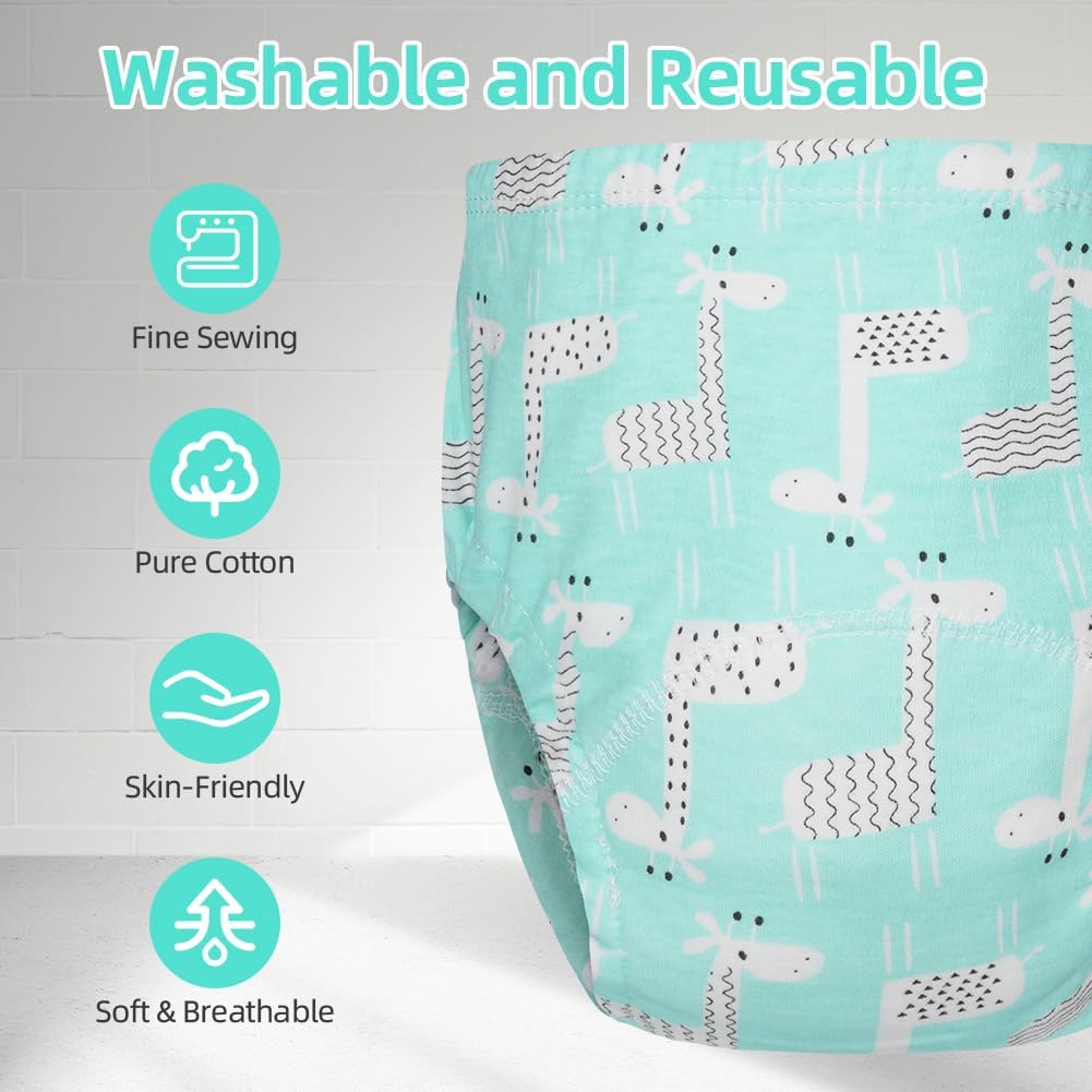 Thumbnail 3 de Aolso 10Pcs Reusable Baby Toddler Training Pants for Boys – Cotton, TPU Waterproof, Size 110