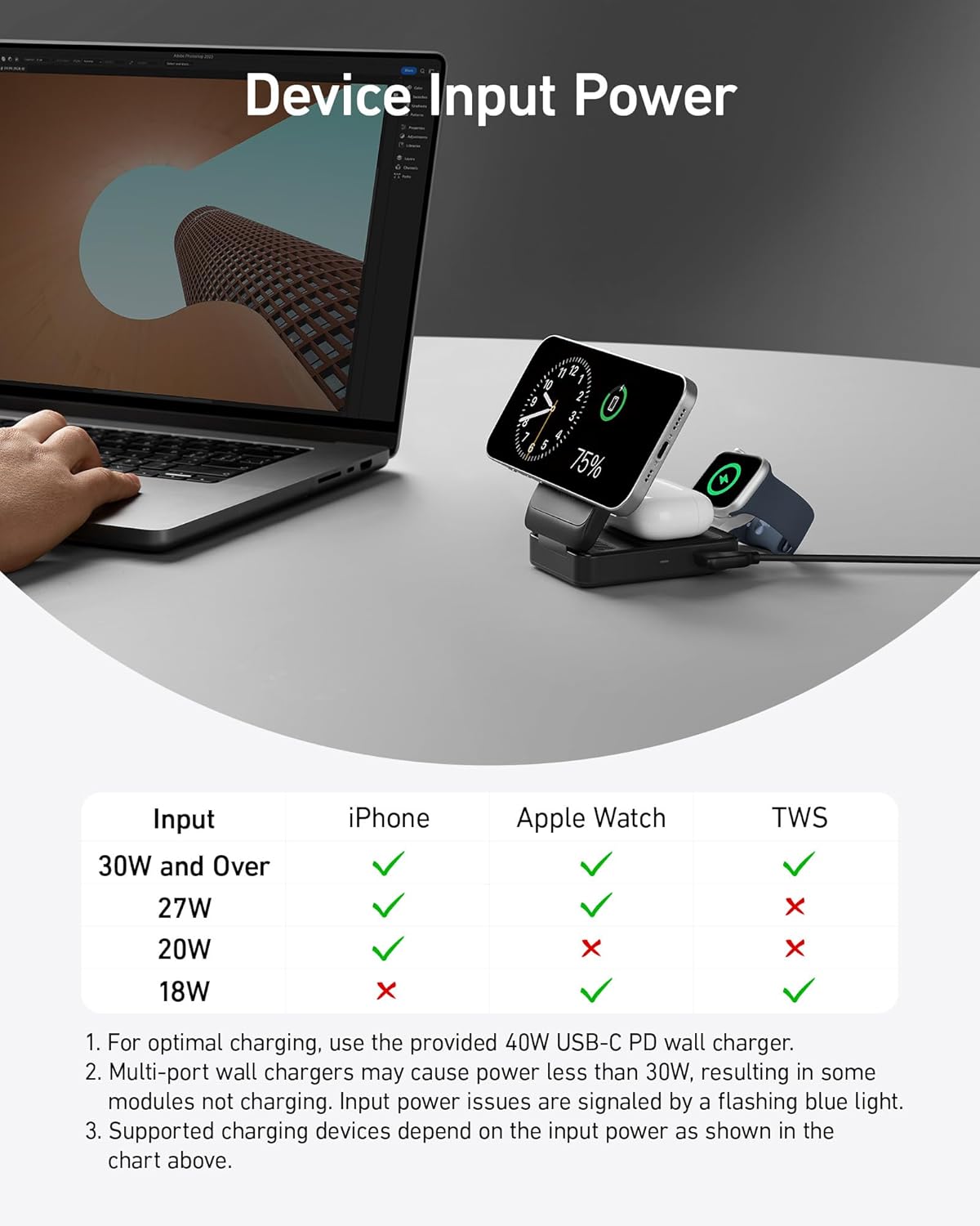 Thumbnail 5 de Anker MagGo 3-in-1 Wireless Charger