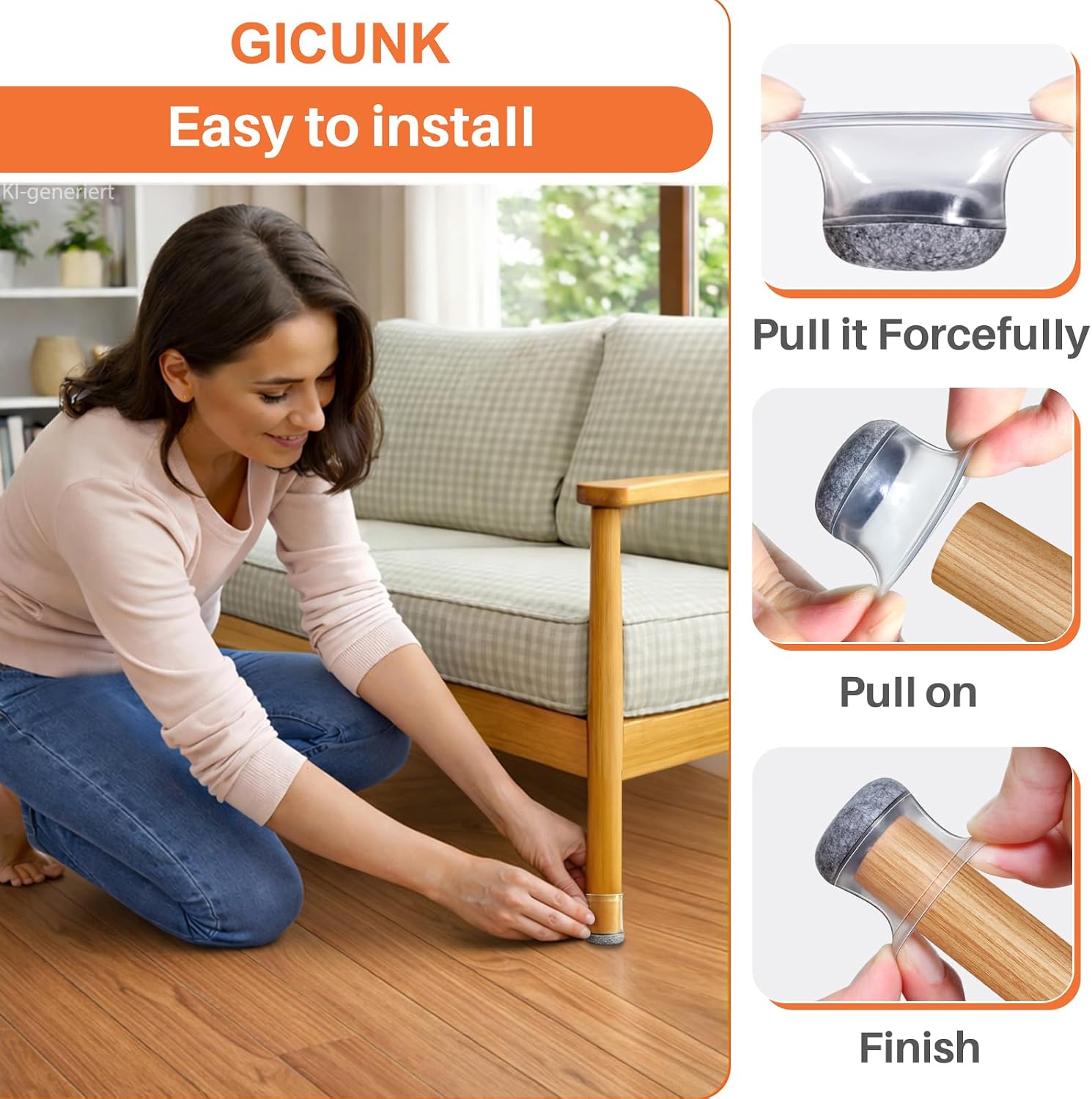 Thumbnail 4 de GICUNK Neu Stuhlbeinkappen 32er Set