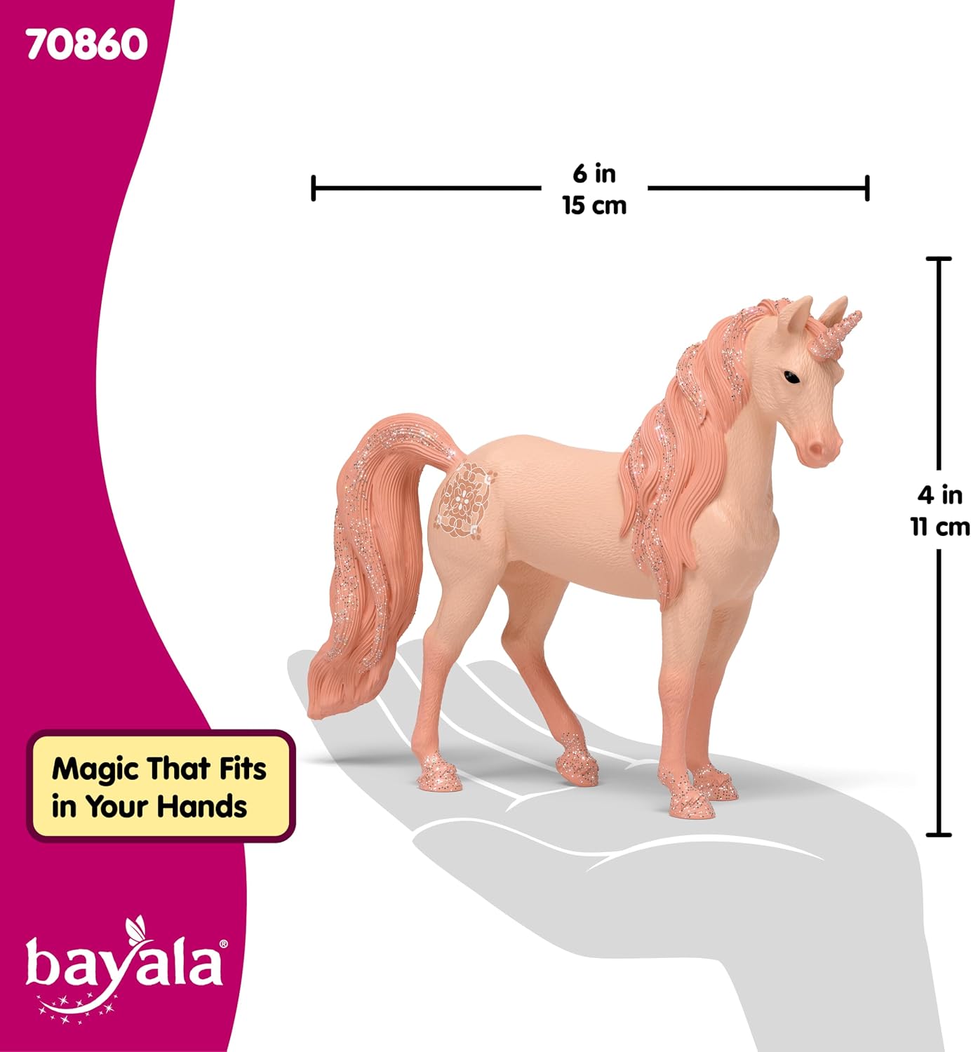 Detalle de Schleich BAYALA Unicorno Peach giumenta 70860, figura magica da collezione