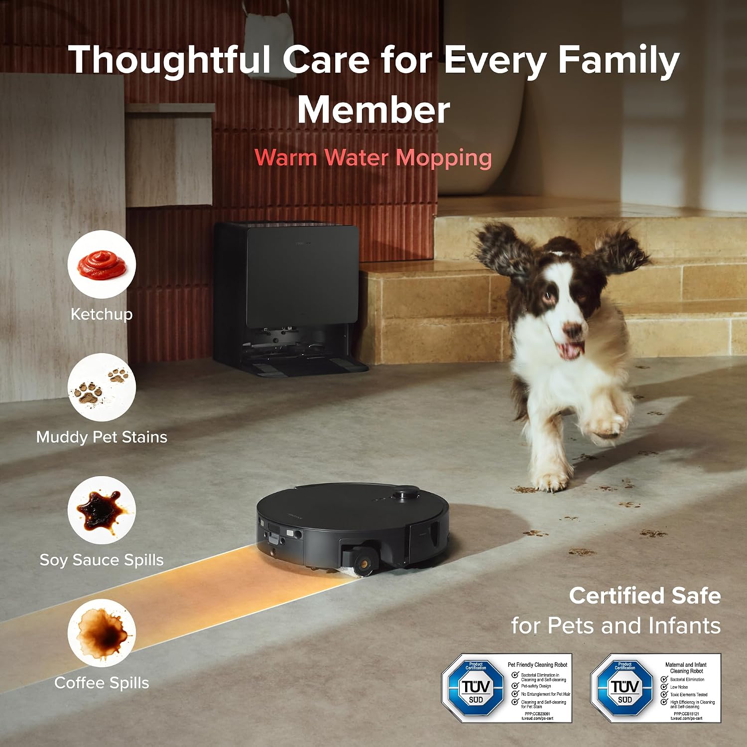Detalle de roborock Saros 20 Flow Robot Vacuum and Mop, 36,000 Pa, Self-Cleaning Roller