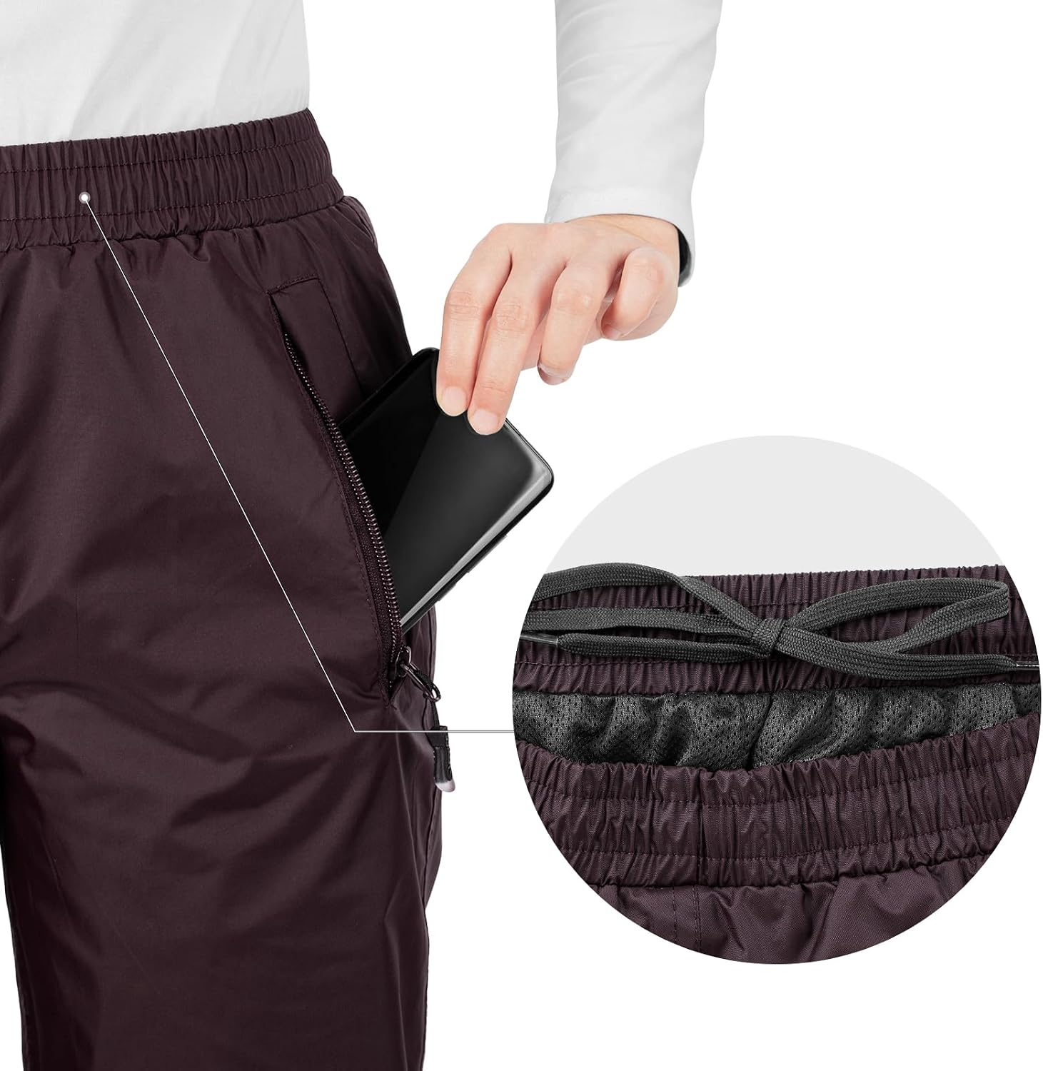 Detalle de Waterproof Rain Trousers 5000mm for Women