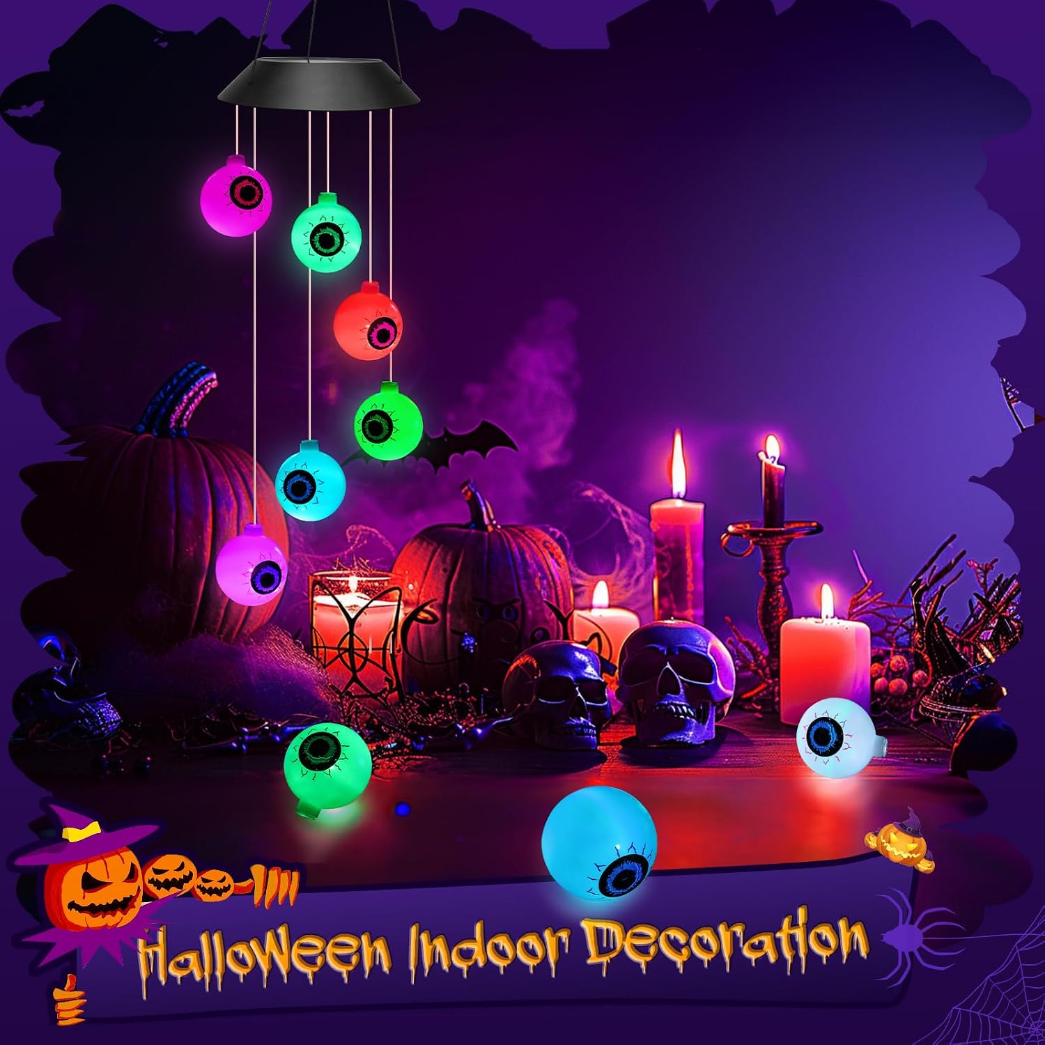Detalle de Winzwon Solar Halloween Eyeball Lights