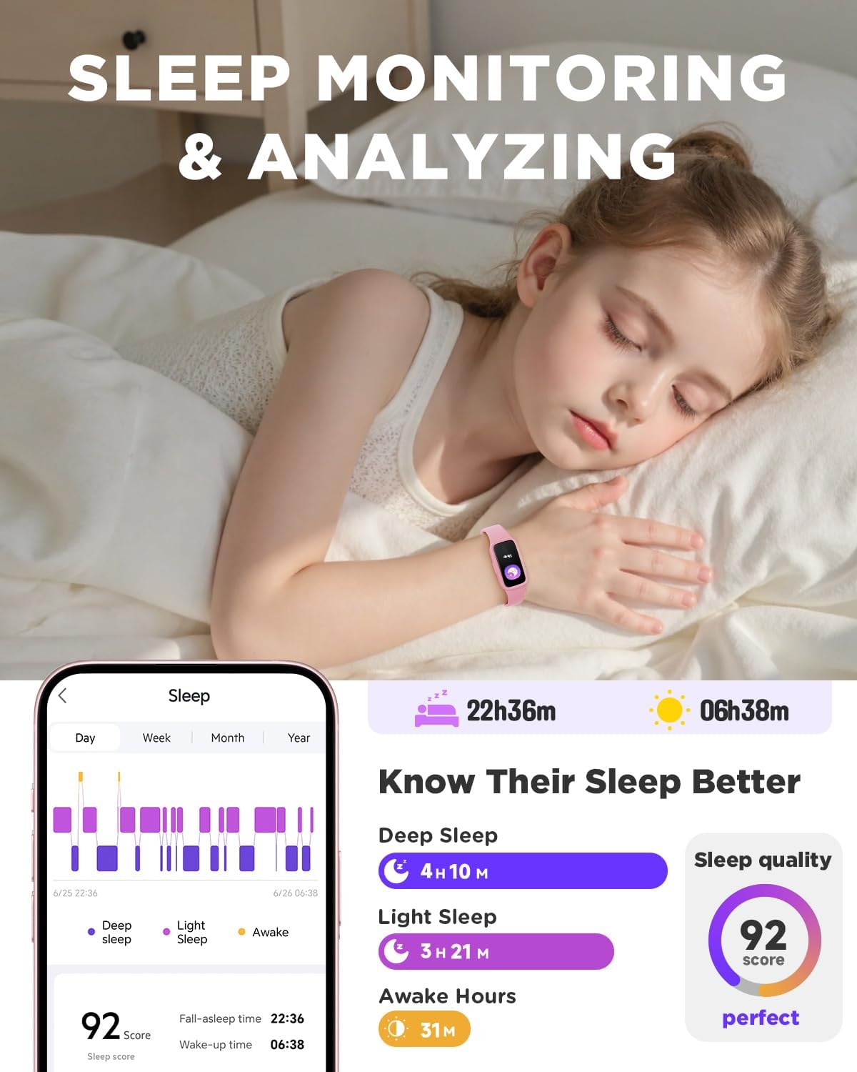 Detalle de BIGGERFIVE Vigor 3 Kids fitness tracker