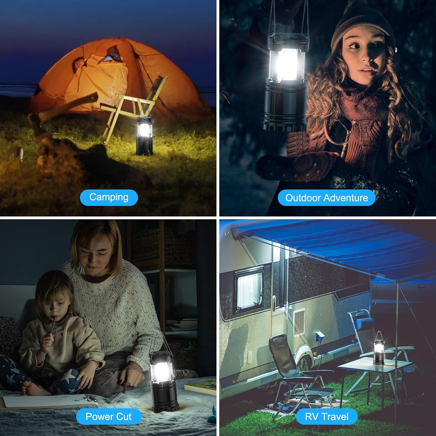 Thumbnail 6 de COSTECH LED Camping Lantern 4-Pack with 30 LEDs and Foldaway Handles