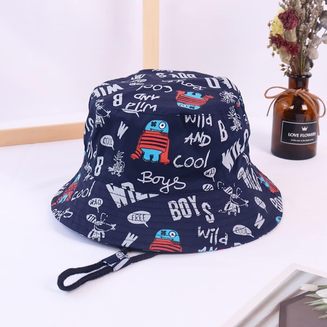 Detalle de Malaxlx Baby/Toddler/Kids Bucket Sun Hat with Cute Print – UPF50+ Summer Protection