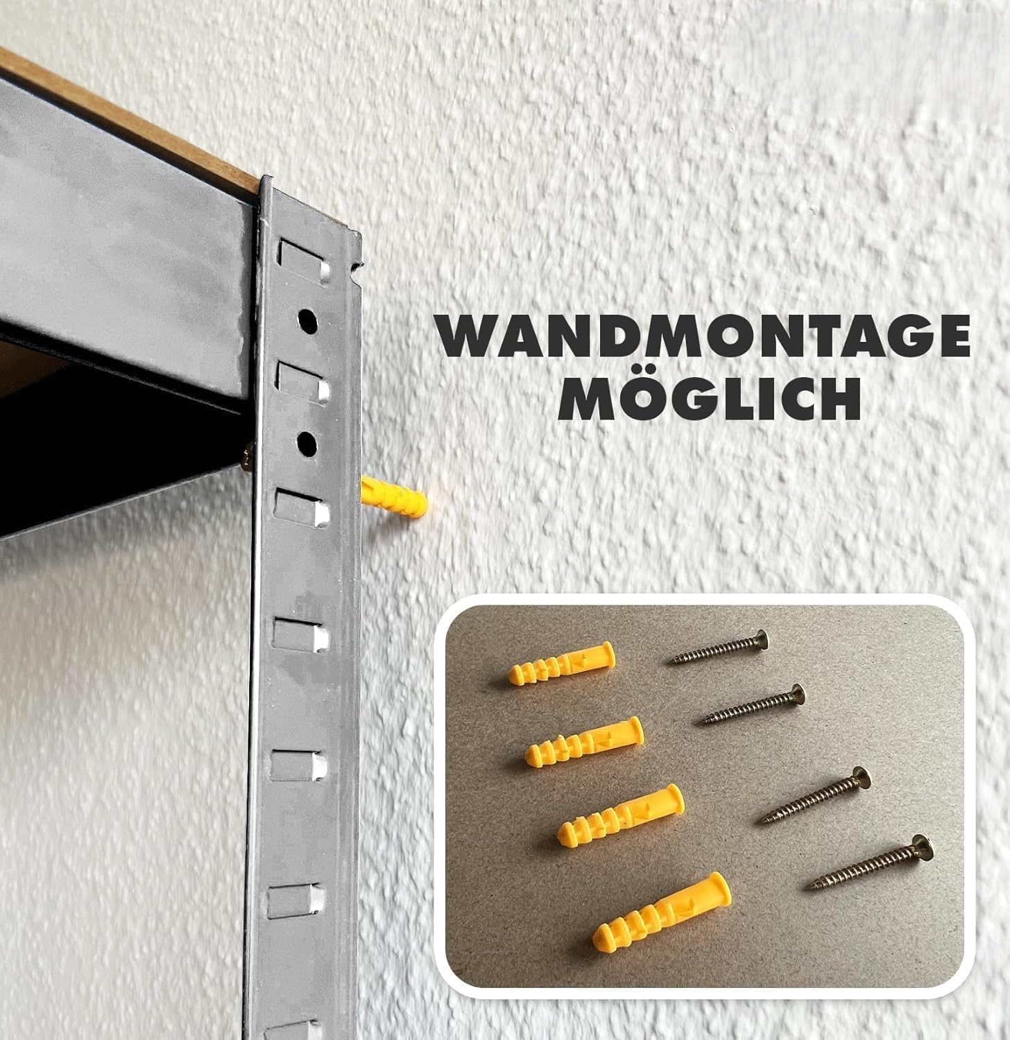 Thumbnail 4 de KARAT schwerlastregal Steckregal (Keller-/Lagerregal) – Traglast bis 1.250 kg, Schnellmontage, blau, 180 × 90 × 45 cm