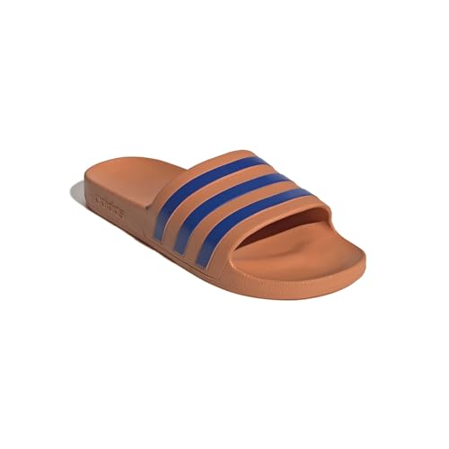 Detalle 2 de adidas Unisex Adilette Aqua Slides Dusky Orange/Team Royal Blue/Dusky Orange 8 UK 42 EU