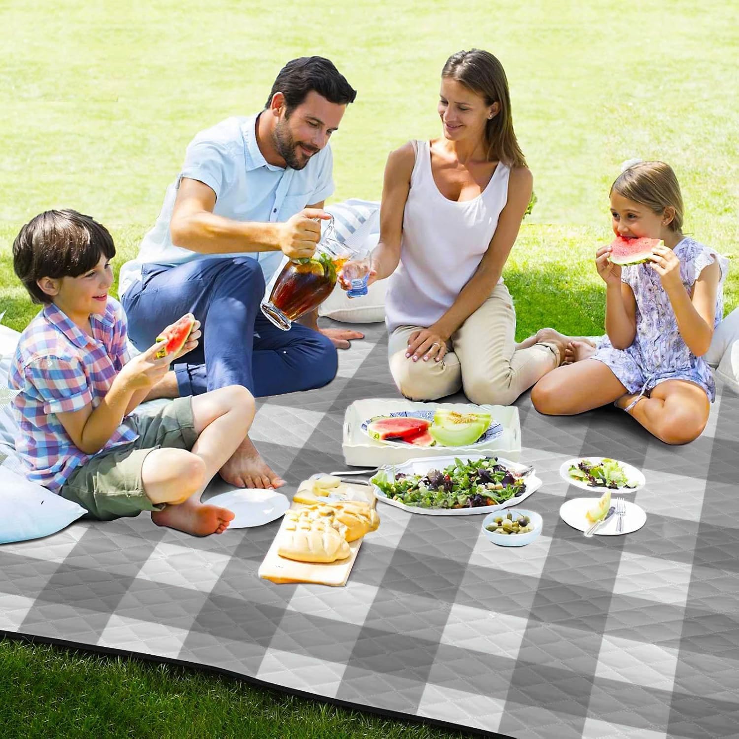 Thumbnail 1 de bellmeanin Picnic Blanket Waterproof 200x200cm – Large, Foldable Beach & Outdoor Blanket with Handle