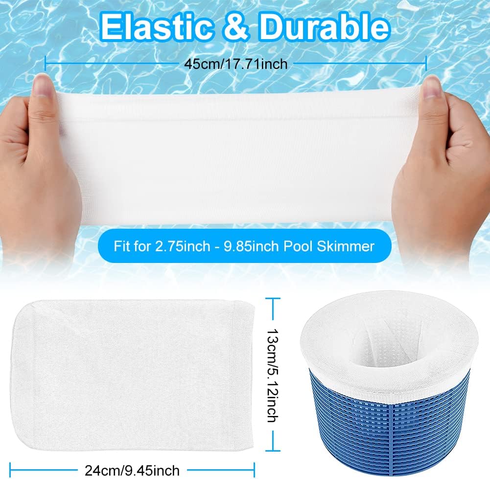 Detalle 2 de OFFCUP Calzini da skimmer per piscina (12 pezzi) per filtrare foglie, capelli e detriti