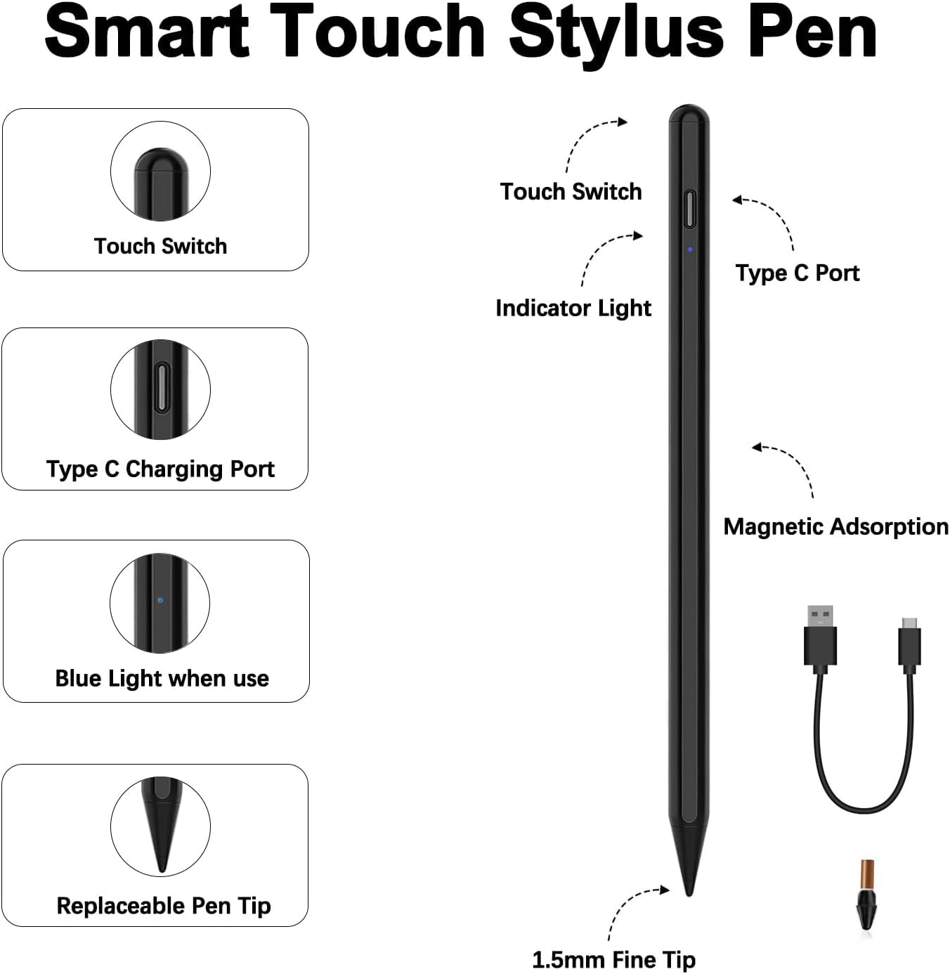Thumbnail 6 de iPad Stylus Pen with Palm Rejection