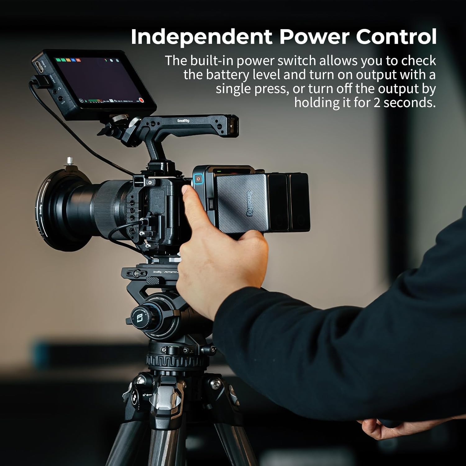 Detalle 2 de SMALLRIG Piastra doppia NP-F: alimentazione continua per fotocamere e monitor