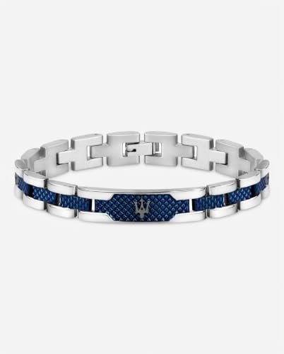 Thumbnail 7 de Maserati Bracelet homme JEWELS en Acier inoxydable avec PVD gris et bleu – JM419ASC02