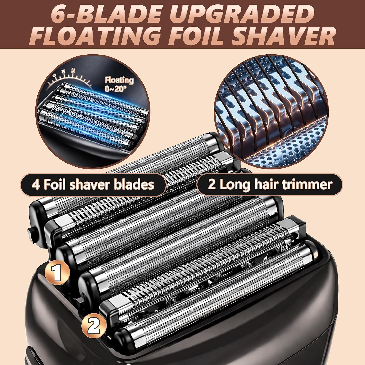 Detalle 2 de VIISHARE Electric Foil Shaver 90min