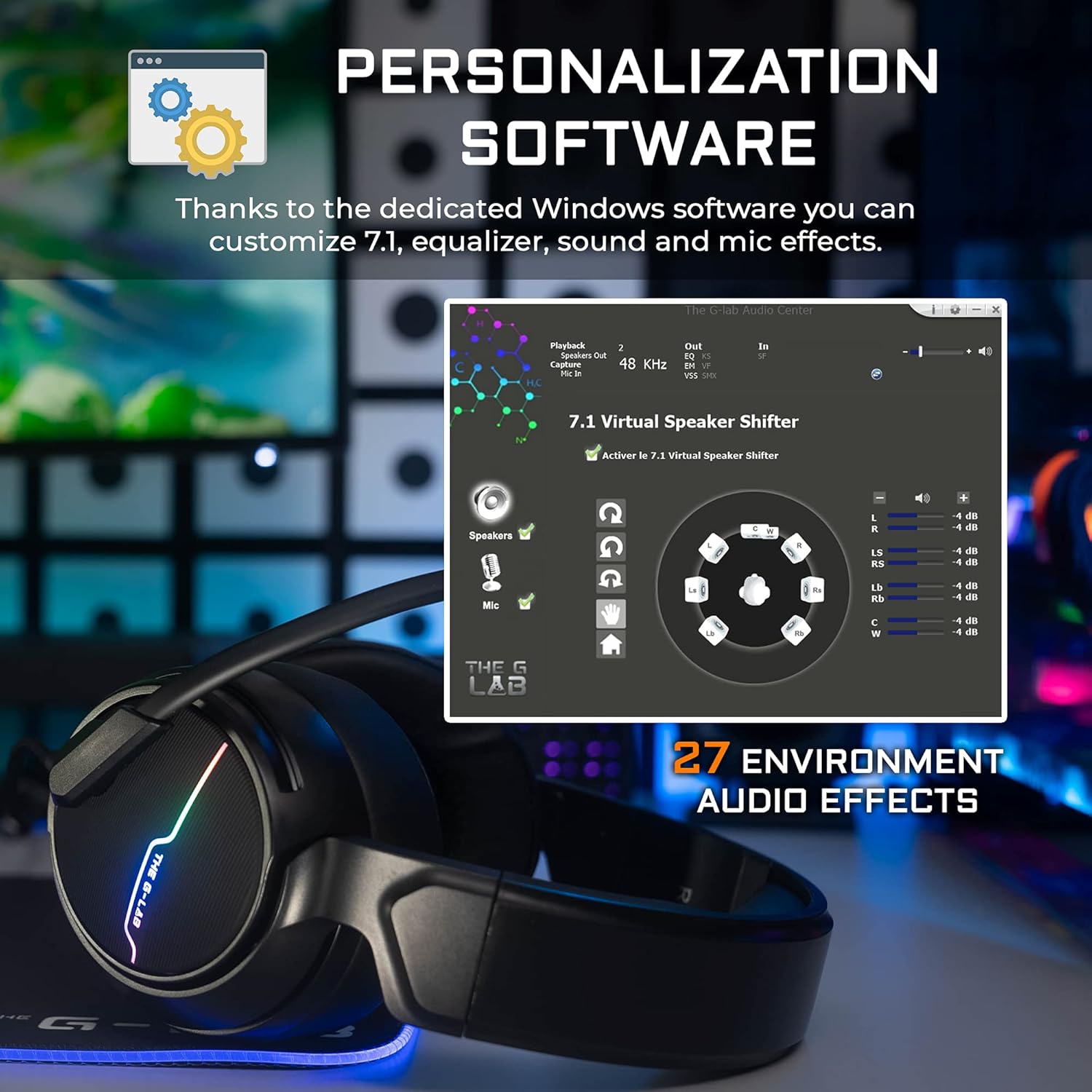 Thumbnail 4 de The G-LAB Korp Thallium Gaming-Kopfhörer