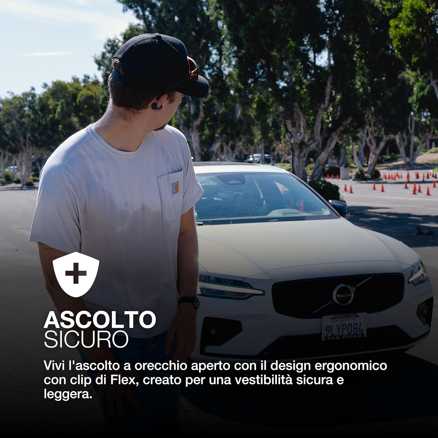 Thumbnail 3 de JLab Flex Cuffie Open Ear wireless con clip, Bluetooth multipoint e autonomia fino a 21 ore