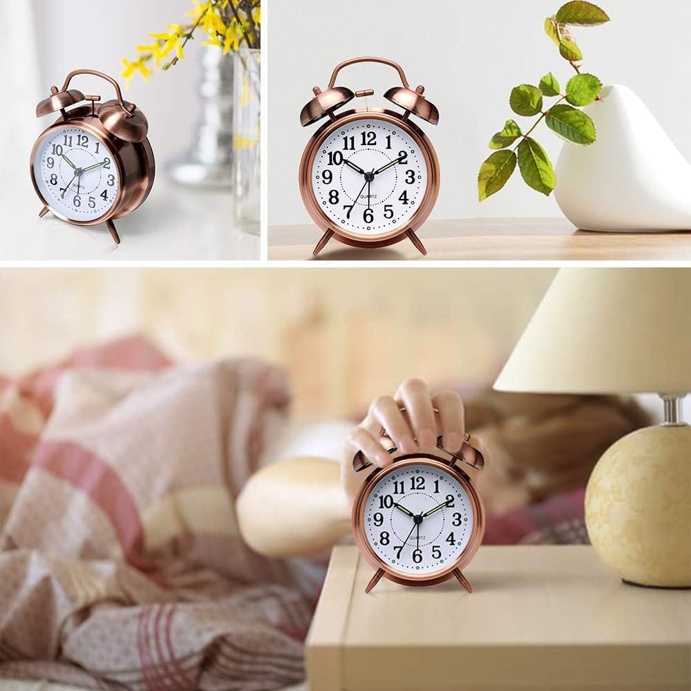 Thumbnail 6 de Azyh A-Alarm Clock analoge wekker met dubbele bel en metalen behuizing