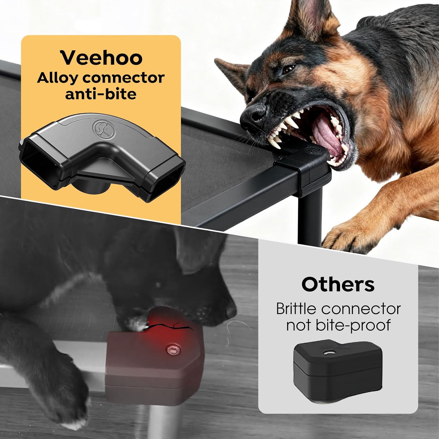 Thumbnail 1 de Veehoo Large Indestructible Raised Dog Bed: Outdoor Waterproof Play riser for chewers