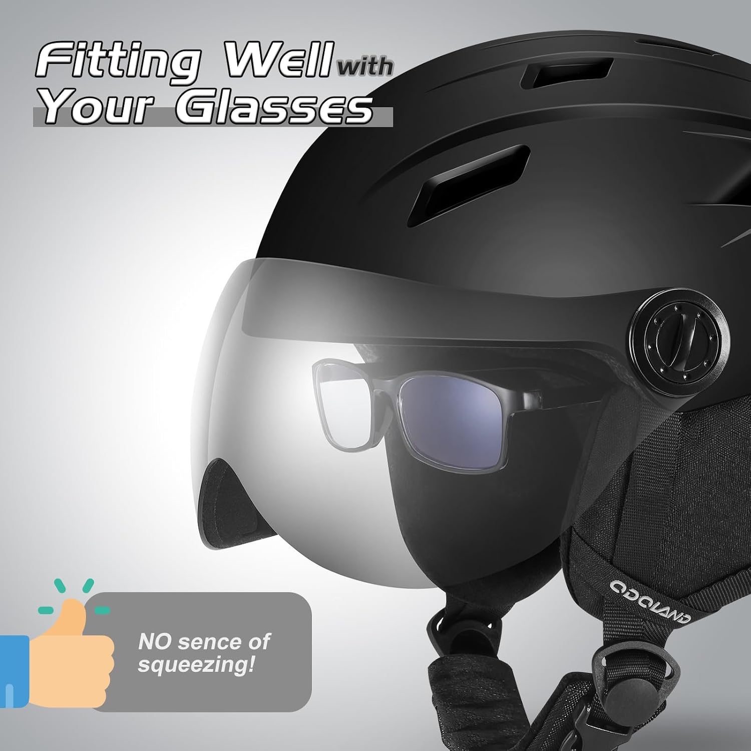 Thumbnail 1 de Odoland Ski Helmet with Visor goggles