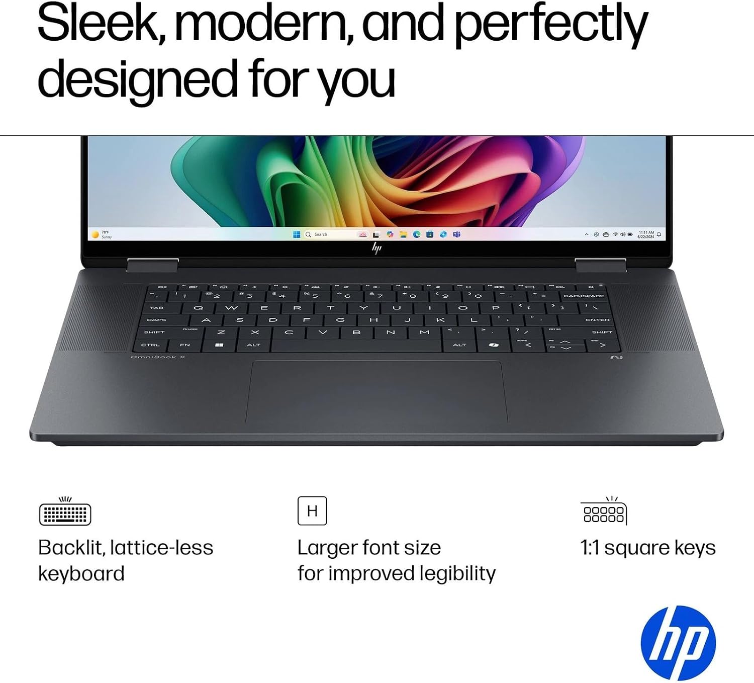 Detalle de HP 2-in-1 laptop, 16-inch