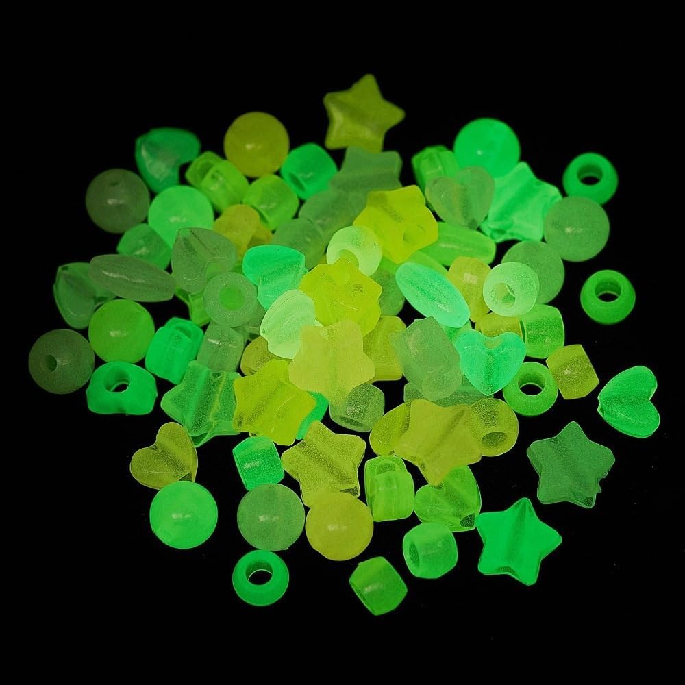 Thumbnail 1 de Perlin Leuchtsteine leuchtende Acryl-Perlen Set mit großem Loch, 400 Stück (Solarbetrieb) für Schmuck & Deko