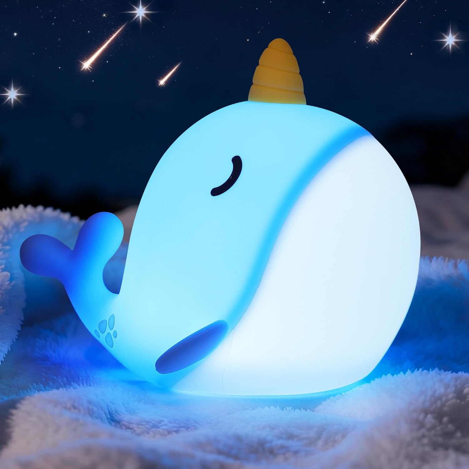 Detalle de OkiyiD Narwhal Lamp Blue Night Light