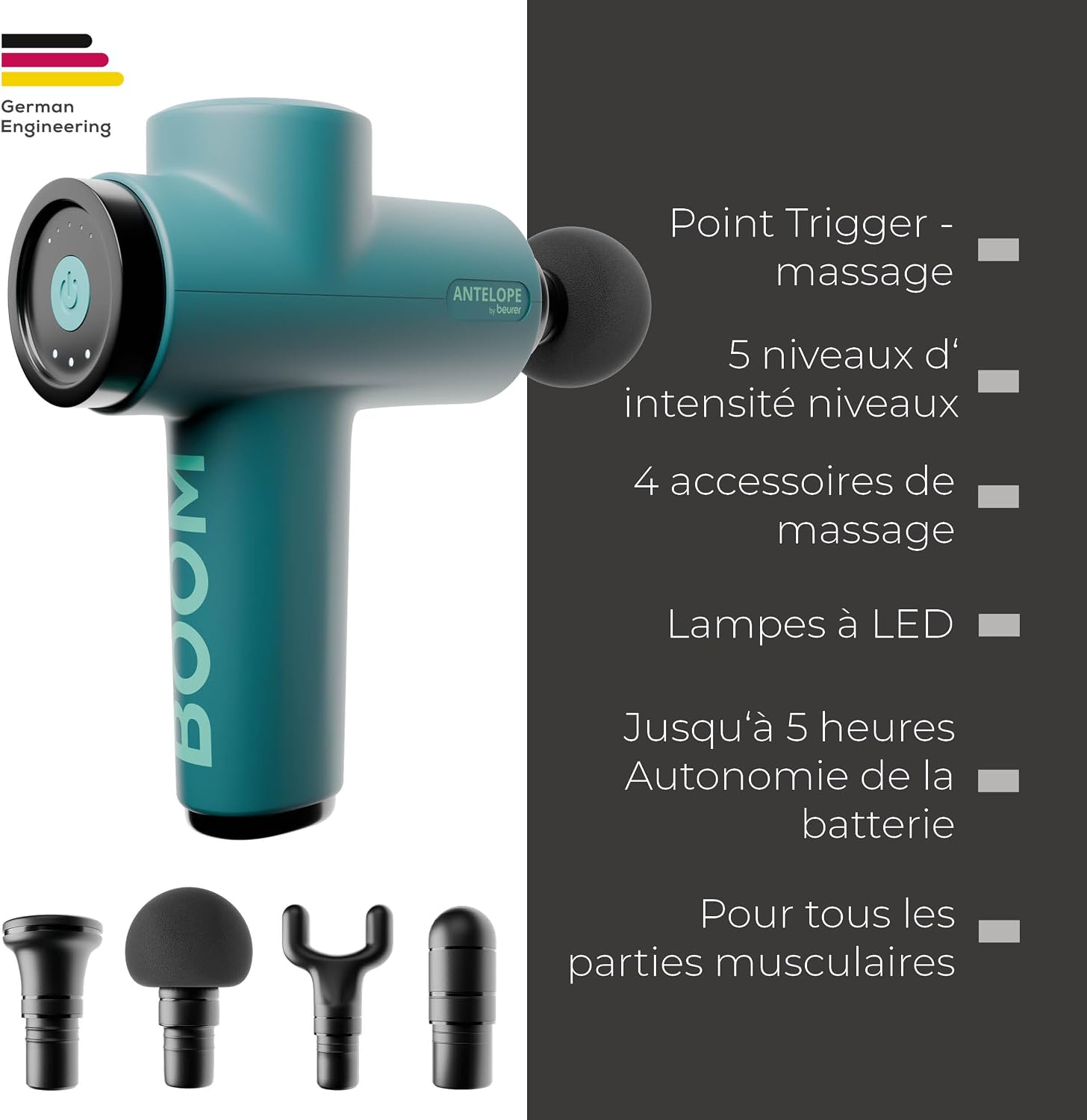 Thumbnail 6 de Beurer Antelope BOOM, pistolet massage