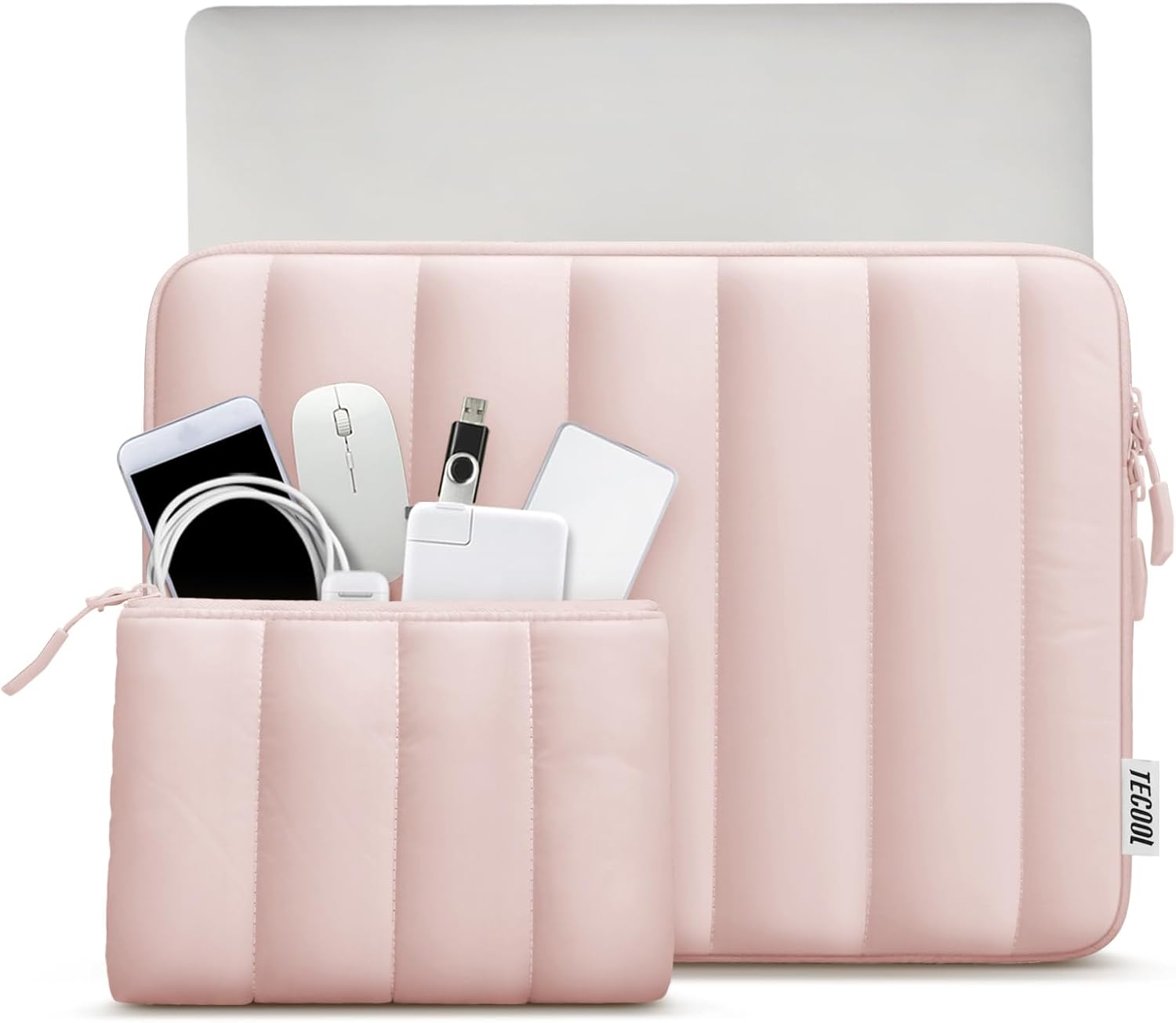 Thumbnail 1 de TECOOL 14 Zoll Laptoptasche – Schutzhülle in Rosa, kompatibel mit 14" Lenovo IdeaPad/ThinkPad, HP EliteBook, Dell, Acer, Chromebook und MacBook Air 15 (M2/M3/M4) – Spritzfest