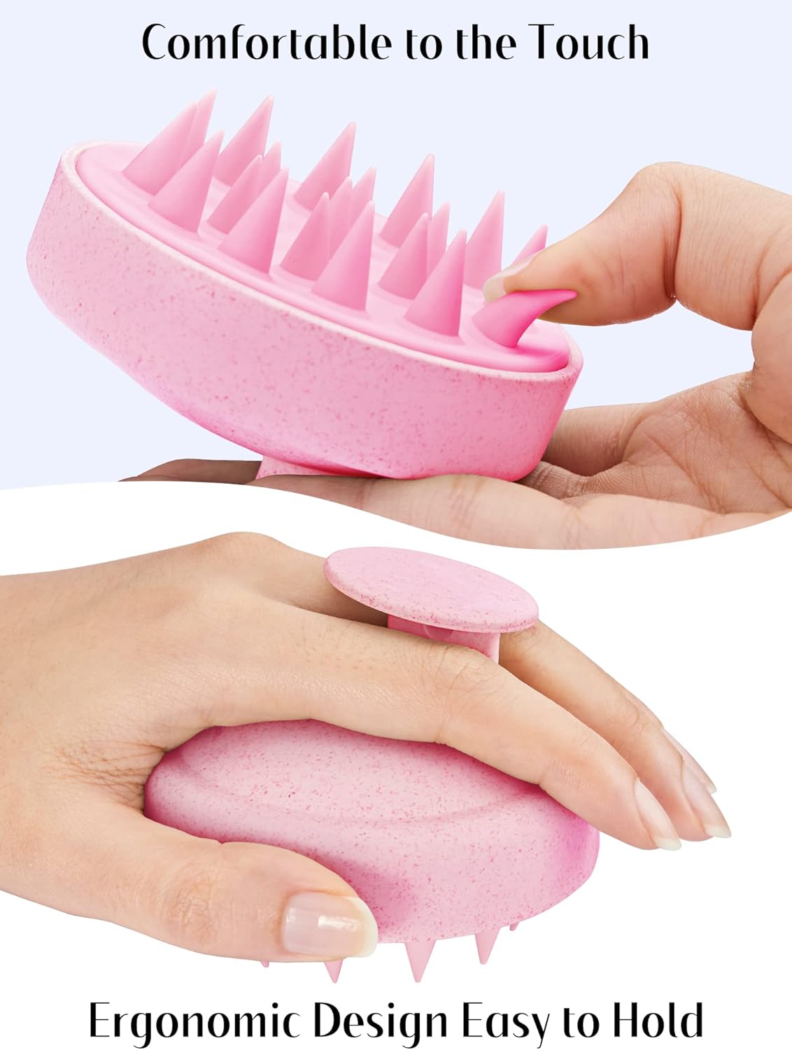 Thumbnail 1 de HEETA Brosse de Massage du Cuir Chevelu avec Poils en Silicone Doux – Rosa