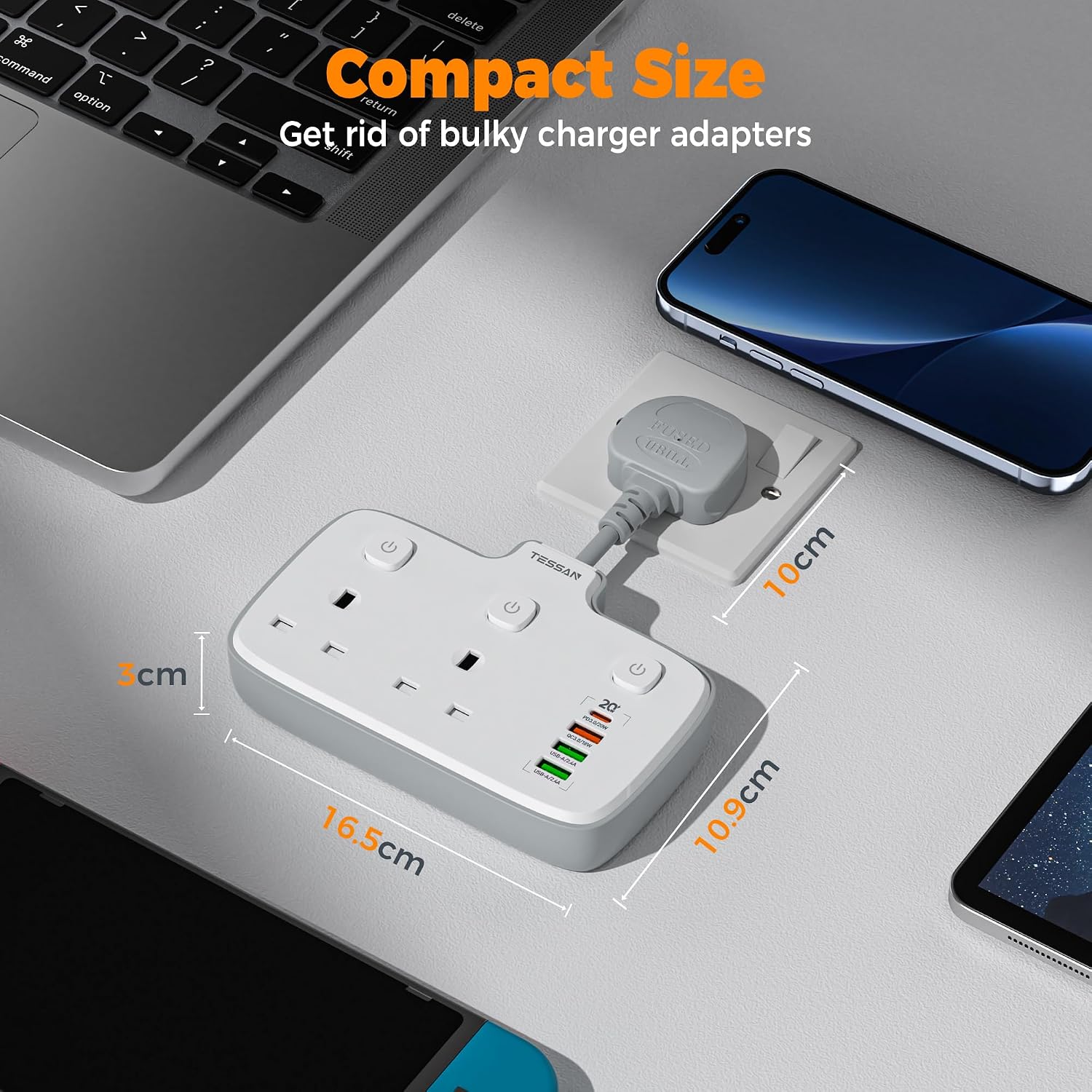 Thumbnail 6 de TESSAN Double Plug Adapter 20W PD