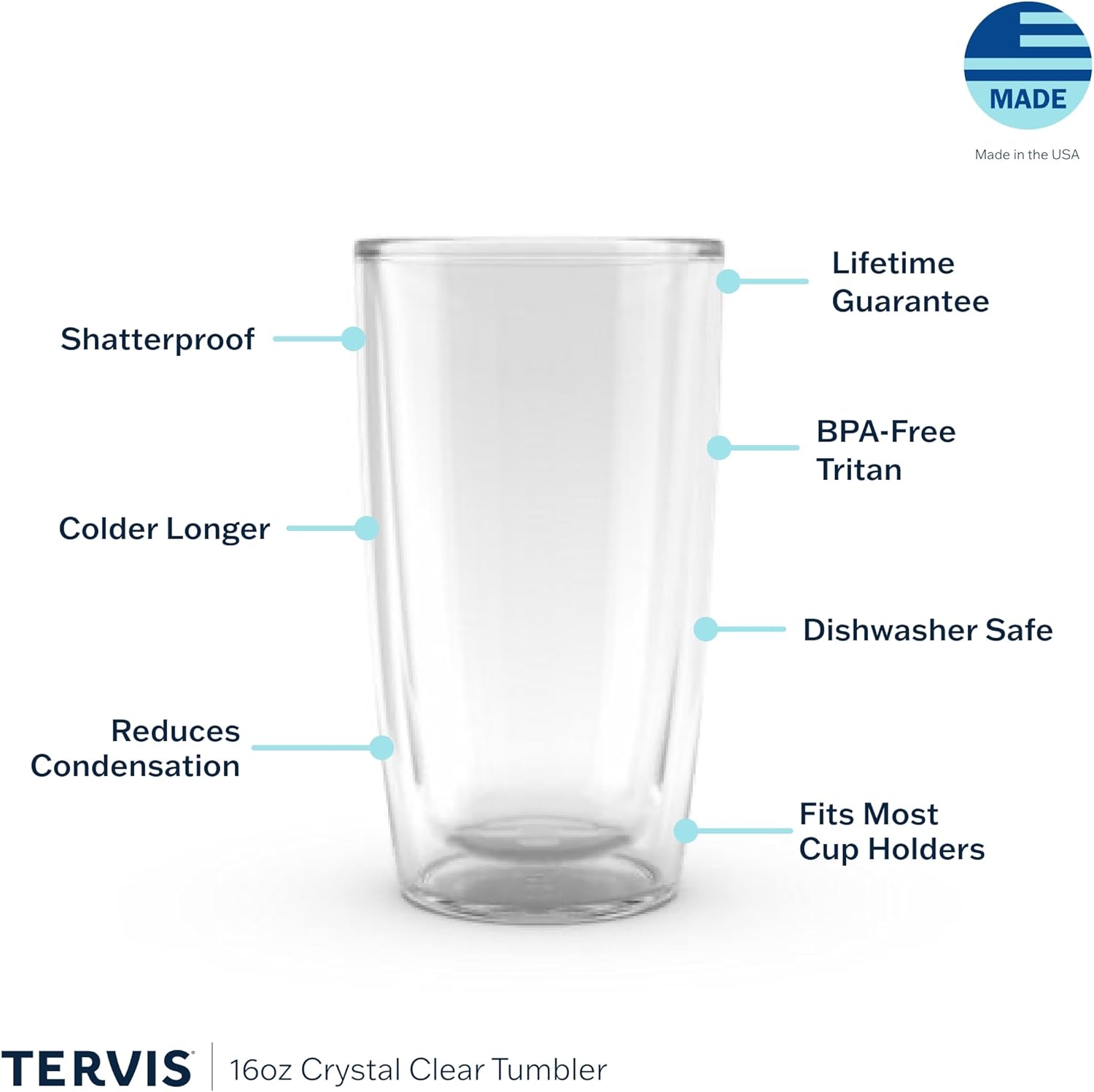 Detalle de Tervis Double-Wall Insulated Tumbler, Crystal Nature Collection, 16 oz (Set of 4)