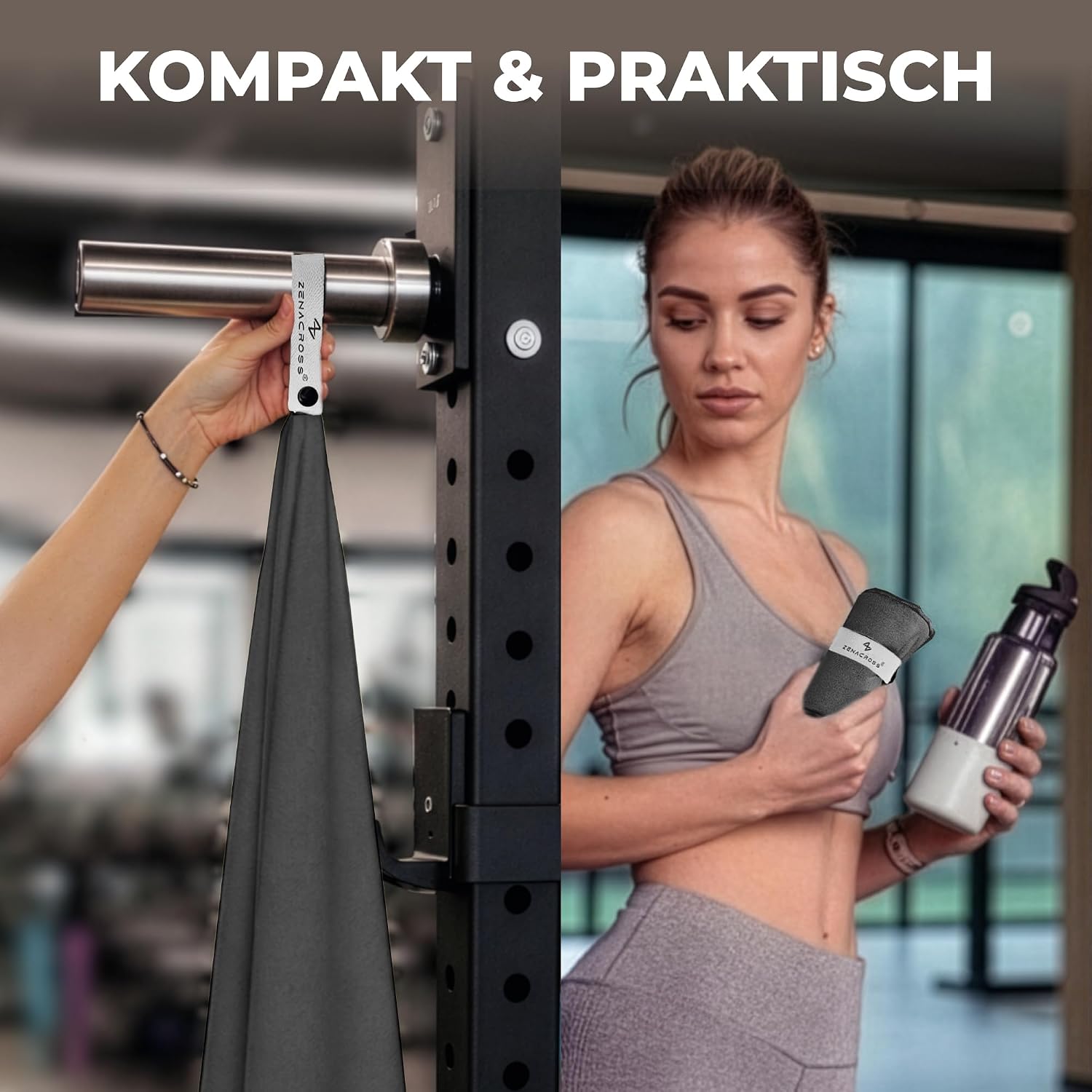 Detalle 1 de ZENACROSS ZENACROSS Sporthandtuch Mikrofaser Set 5