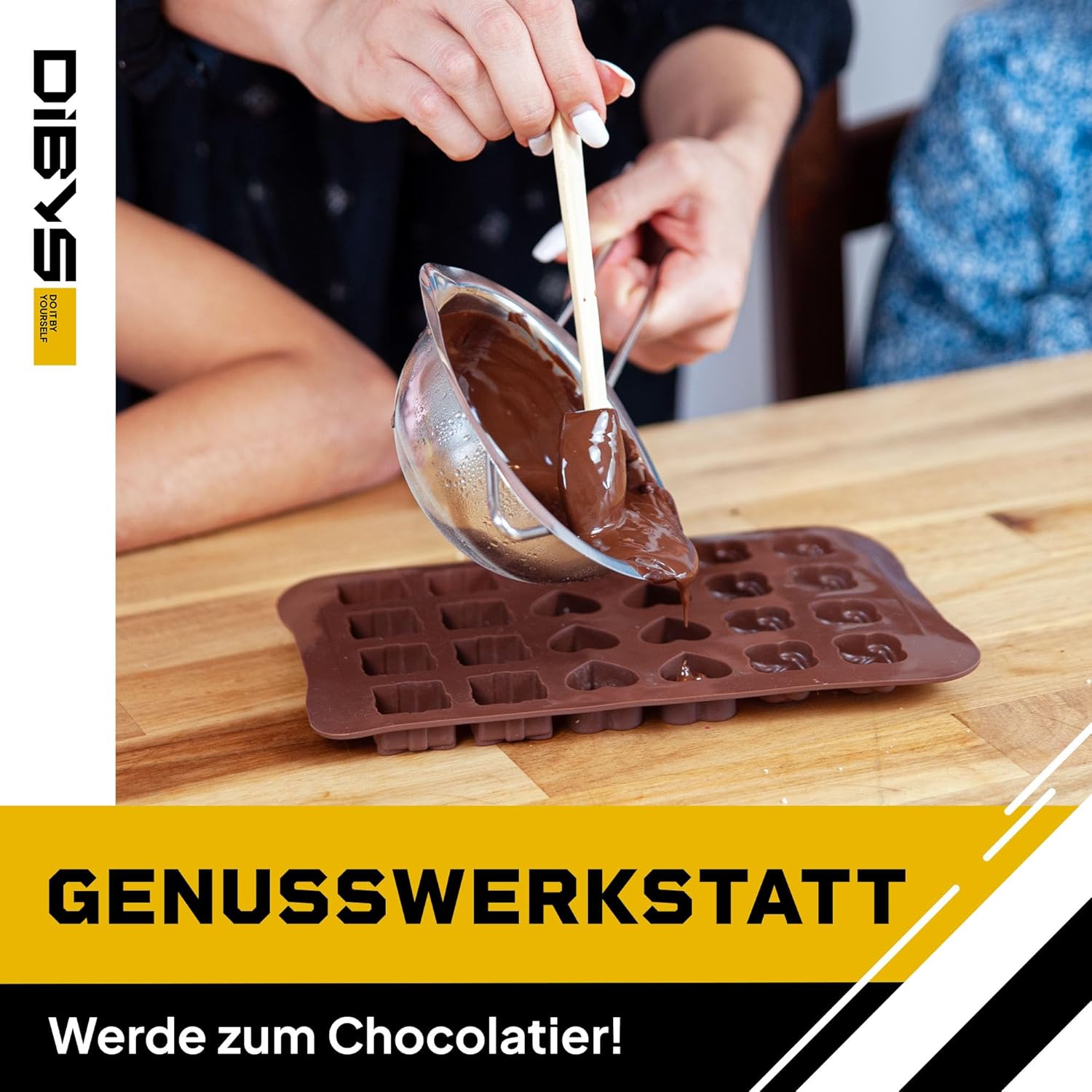 Thumbnail 1 de DIBYS DIY-Set Pralinen zum selber machen – Schokoladen-Kit mit natürlichen Zutaten & 12 Toppings