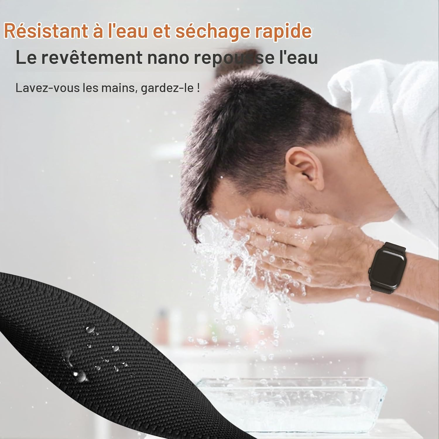 Thumbnail 1 de Fullmosa nylonarmbandjes voor Apple Watch, set van 4, elastisch en waterbestendig
