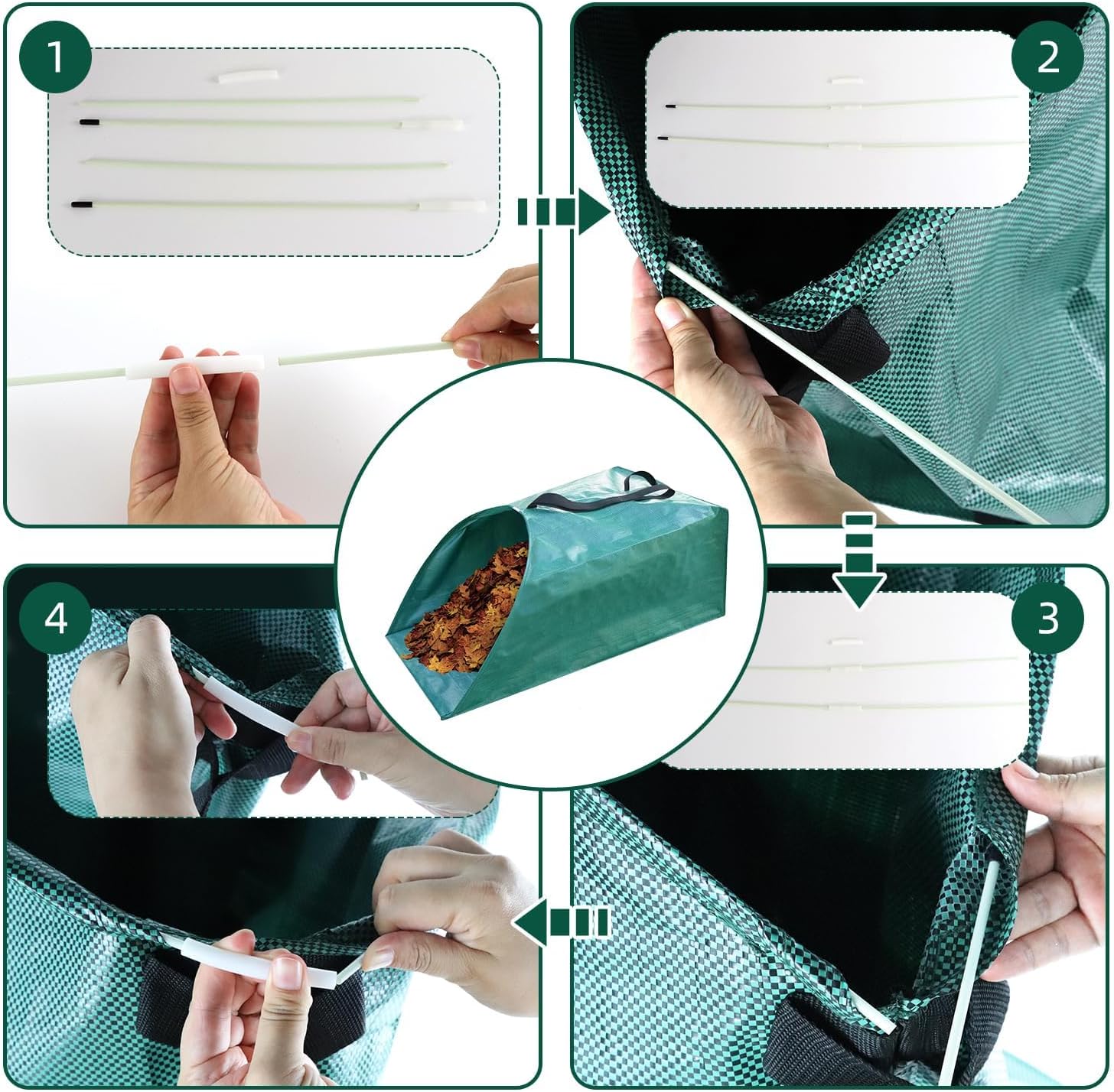 Thumbnail 4 de Singwow Dustpan Type Garden Waste Bag 200L x 2 – Reusable Heavy Duty Leaf Collectors