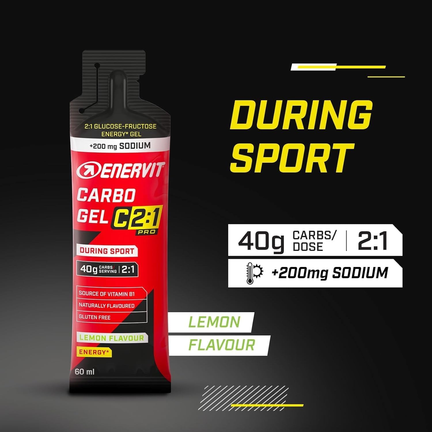 Thumbnail 1 de ENERVIT Carbo Gel C2:1PRO Lime 🍋 - Energía para Atletas