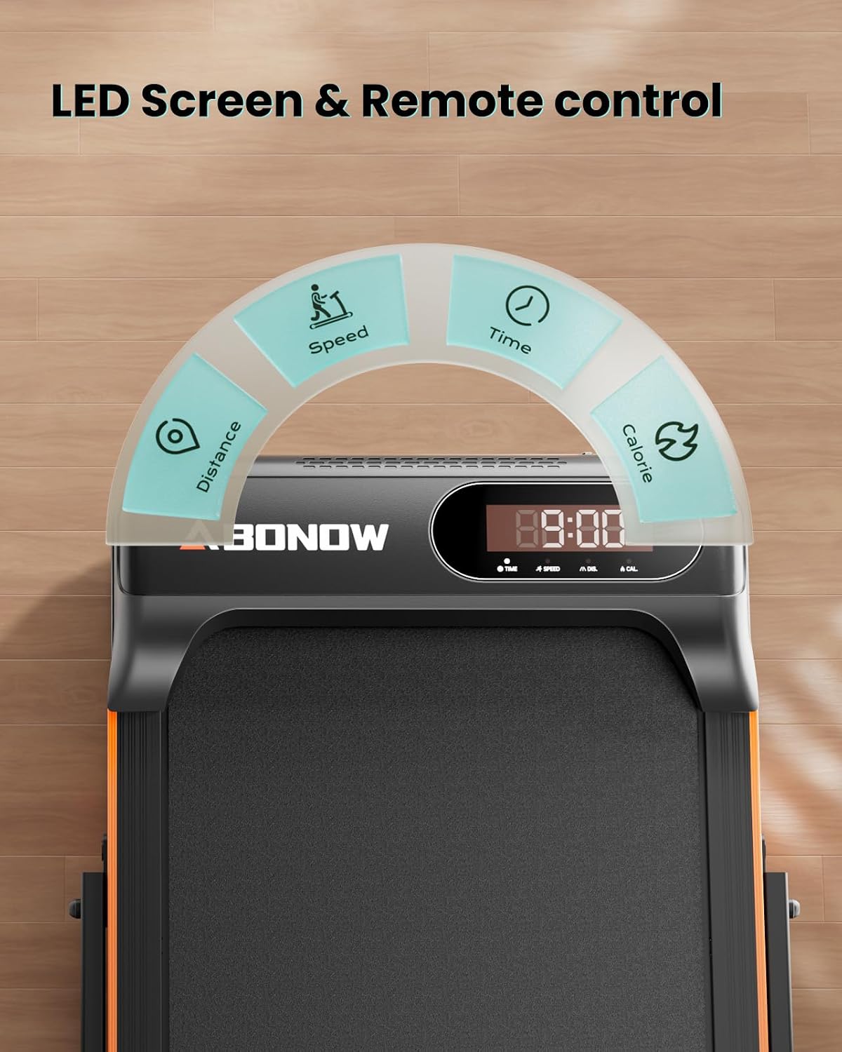 Detalle 2 de Abonow 3000 Under Desk Walking Pad Treadmill, 8% Manual Incline, LED Display